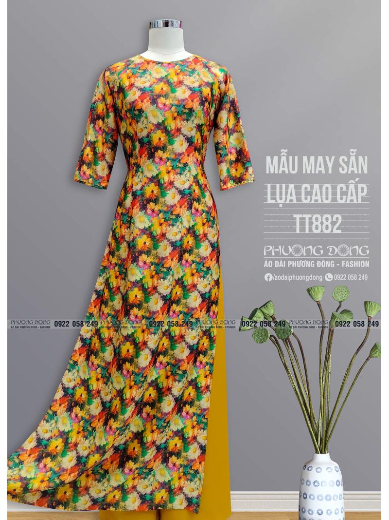 Áo Dài Truyền Thống Lụa Cao Cấp TT882